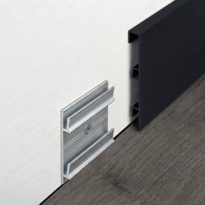 Plinta aluminiu neagra doua inaltimi: 6cm si 8cm Proskirting List