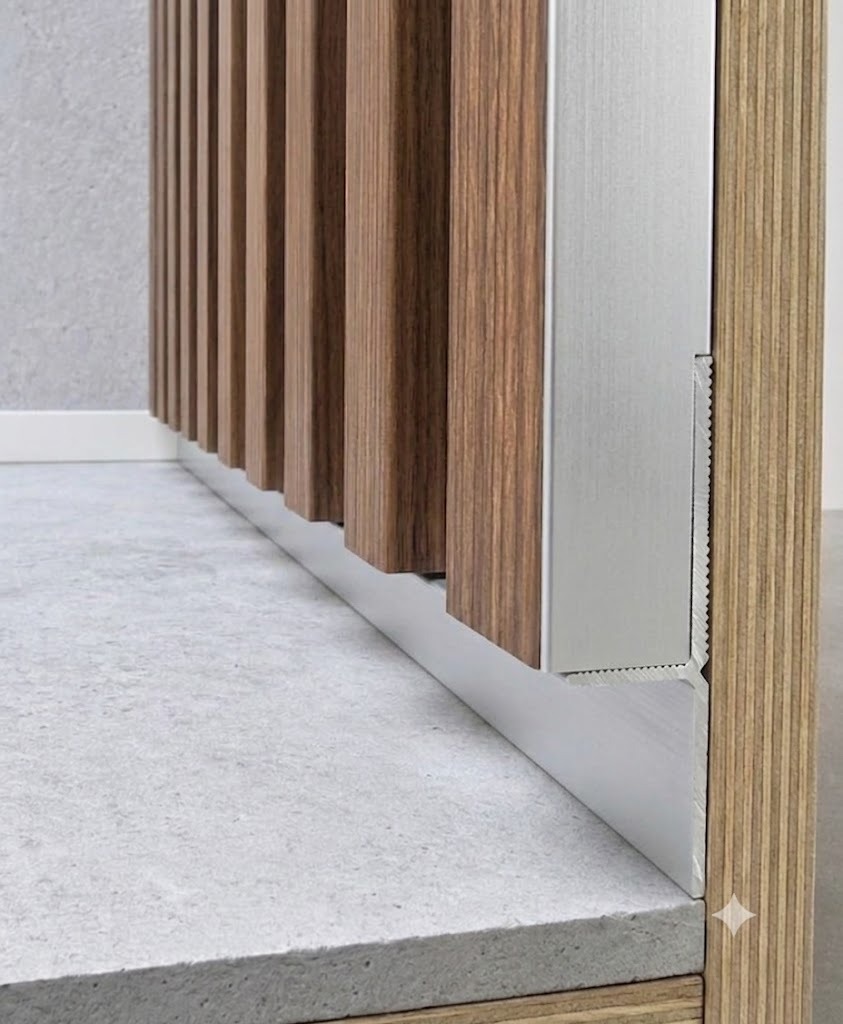 Plinta retrasa shadow-gap pentru panouri decorative din lemn si placari groase Proskirting 202060 - imagine 2