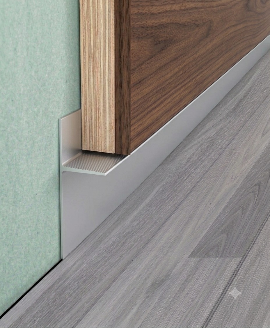 Plinta retrasa shadow-gap pentru panouri decorative din lemn si placari groase Proskirting 202060