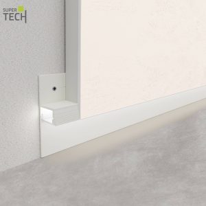Plinta shadow gap alba pentru banda led cu realizare umbra Proshadow Gap 2513