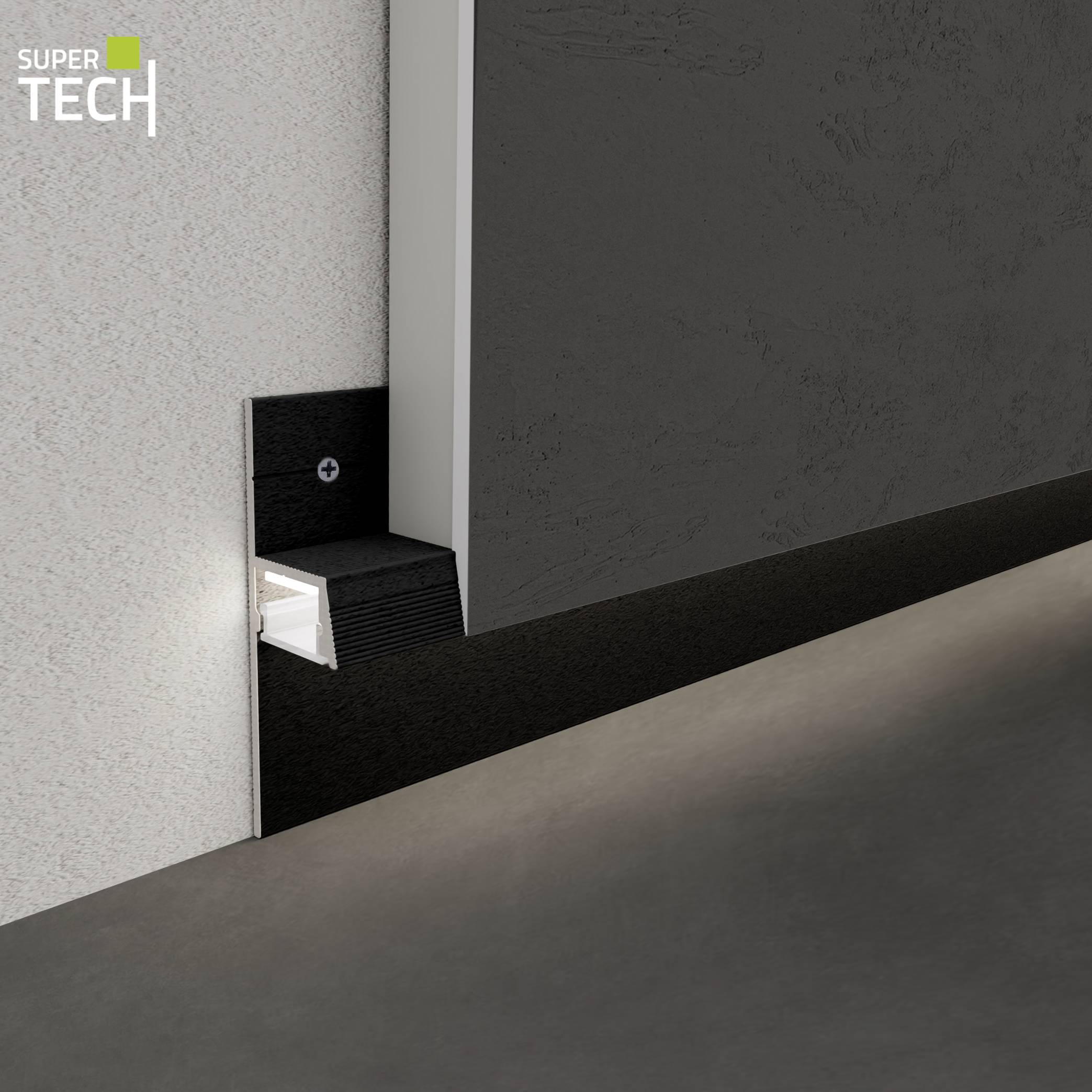 Plinta shadow gap alba pentru banda led cu realizare umbra Proshadow Gap 2513 - imagine 2