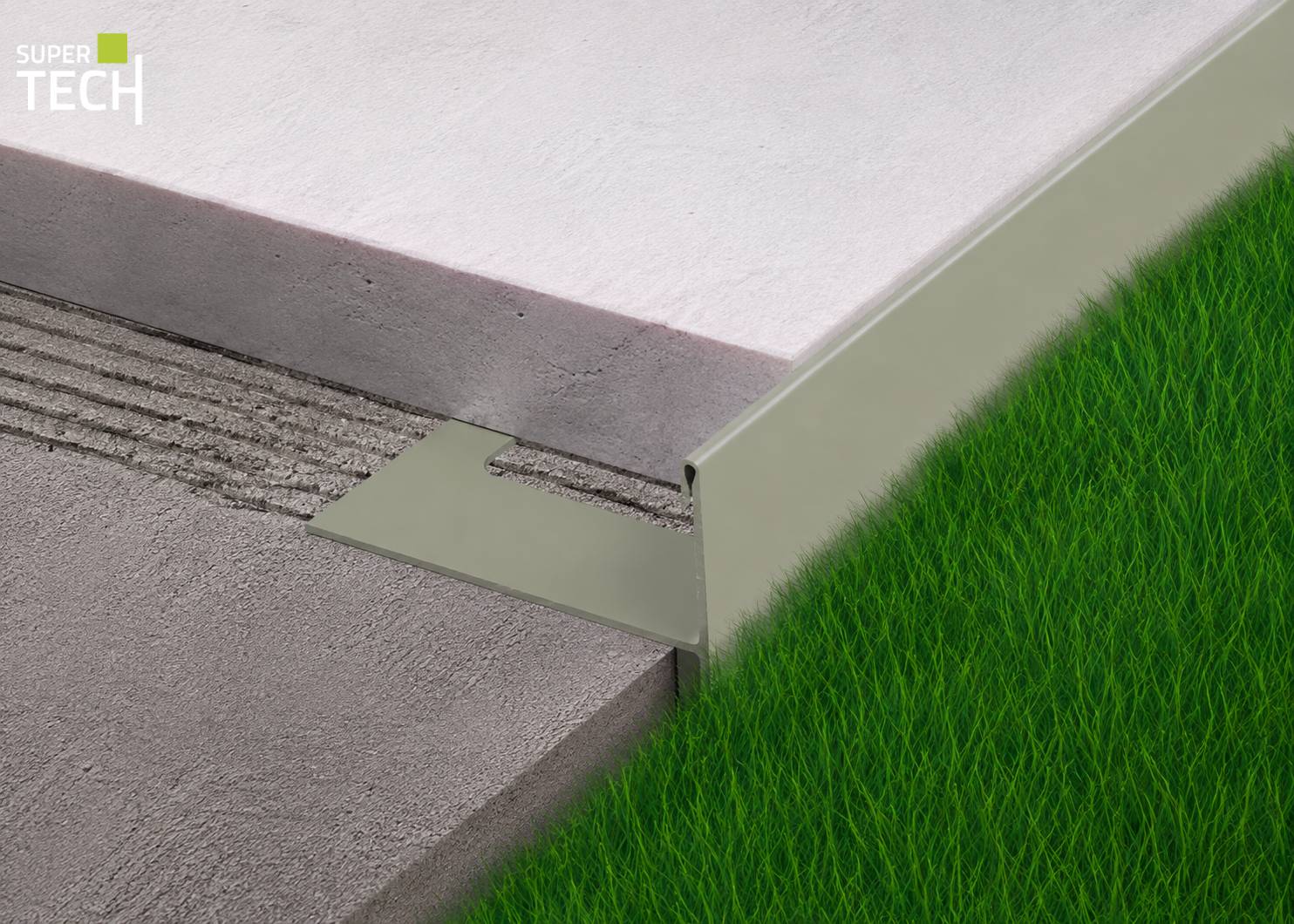Profil de inchidere reversibil pentru alei si terase acoperite cu ceramica Bordertec BSR-A50 antracit - imagine 4