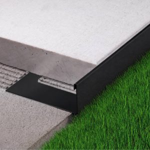 Profil de inchidere reversibil pentru alei si terase acoperite cu ceramica Bordertec BSR-A65 negru mat