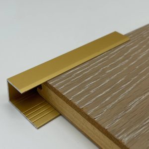 Profil de capat pentru parchet aluminiu auriu mat Woodtec LT-AO