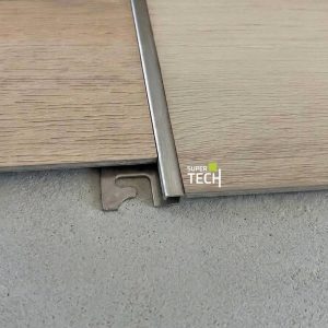 Profil trecere decorativ din inox satinat latime=6mm pentru SPC si placi subtiri PJQSACS 06