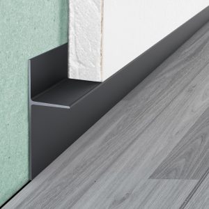 Plinta retrasa neagra shadow-gap pentru lemn, mdf si placari groase Proskirting 202060