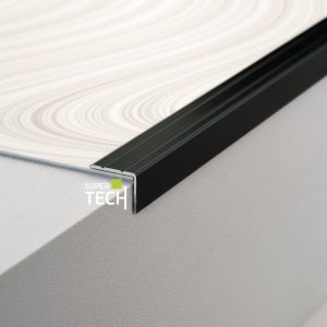 Profil colt treapta negru pentru SPC, parchet, gresie sau mocheta Supertech 161