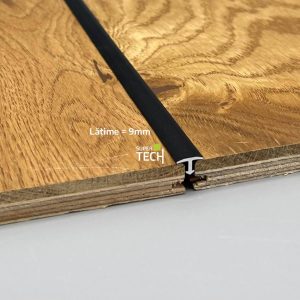 Profil trecere T subtire negru mat SP9A65 - latime doar 9mm ideal pentru SPC