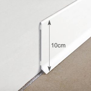 Plinta aluminiu inalta alb mat cu inaltimea H=10cm BTA100-EYP01
