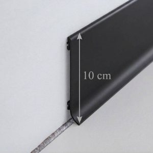 Plinta aluminiu inalta negru mat cu inaltimea H=10cm BTA100-EYP11
