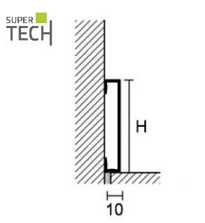 Plinta neagra din aluminiu Profilpas Metal Line 89 black stone - imagine 2
